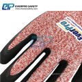 18 Gauge Gray HPPE Anti Cut Black Nitrile Sandy Gloves With Cut F